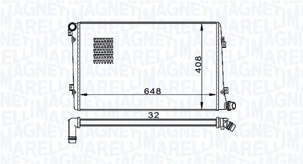 350213157300 MAGNETI MARELLI Радиатор, охлаждение двигателя