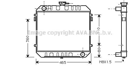 OL2027 AVA QUALITY COOLING Радиатор, охлаждение двигателя