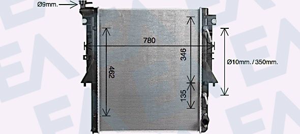 31R51142 EACLIMA Радиатор, охлаждение двигателя