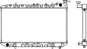 43411006 SAKURA Automotive Радиатор, охлаждение двигателя