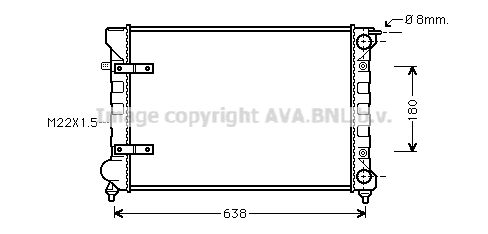 VN2048 AVA QUALITY COOLING Радиатор, охлаждение двигателя