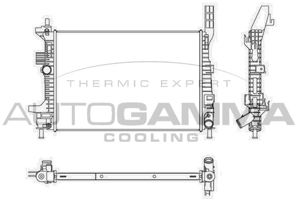 107522 AUTOGAMMA Радиатор, охлаждение двигателя