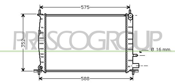 FD050R004 PRASCO Радиатор, охлаждение двигателя