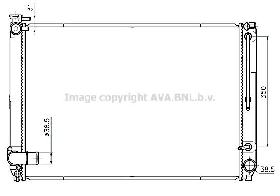 TO2791 AVA QUALITY COOLING Радиатор, охлаждение двигателя