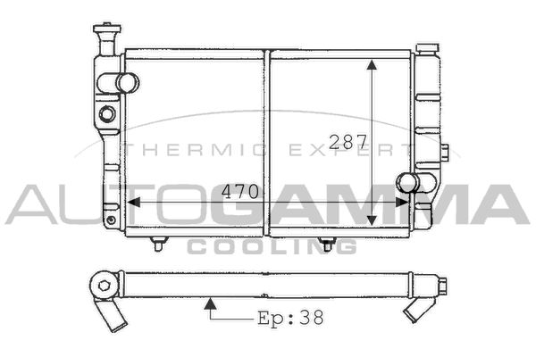 100742 AUTOGAMMA Радиатор, охлаждение двигателя
