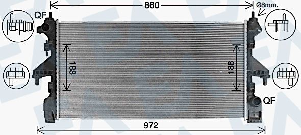 31R10111 EACLIMA Радиатор, охлаждение двигателя