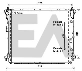 31R20026 EACLIMA Радиатор, охлаждение двигателя