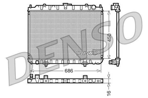 DRM46023 DENSO Радиатор, охлаждение двигателя