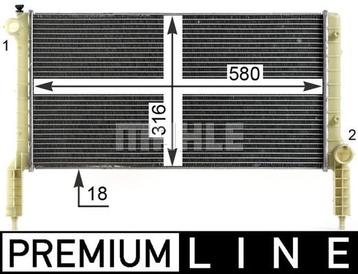 CR1991000P MAHLE Радиатор, охлаждение двигателя