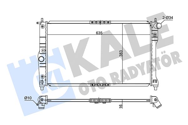 345895 KALE OTO RADYATÖR Радиатор, охлаждение двигателя