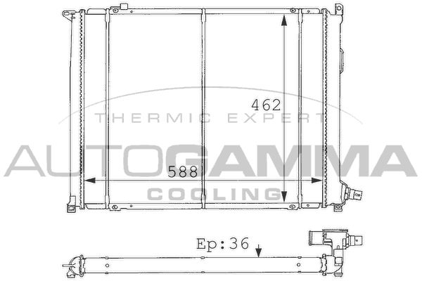 100909 AUTOGAMMA Радиатор, охлаждение двигателя