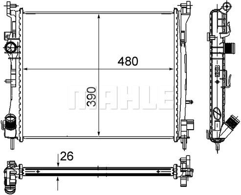 CR947000S MAHLE Радиатор, охлаждение двигателя