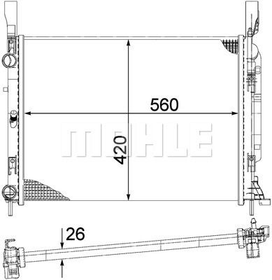 CR1156000P MAHLE Радиатор, охлаждение двигателя