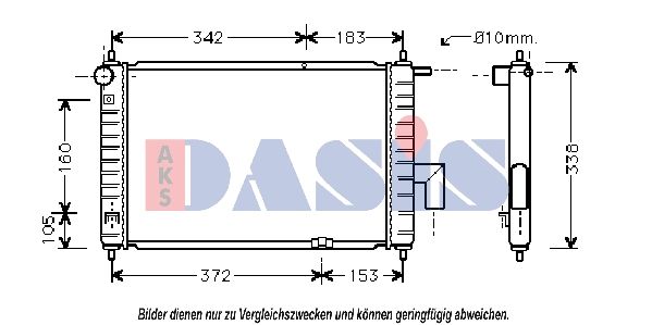 510014N AKS DASIS Радиатор, охлаждение двигателя