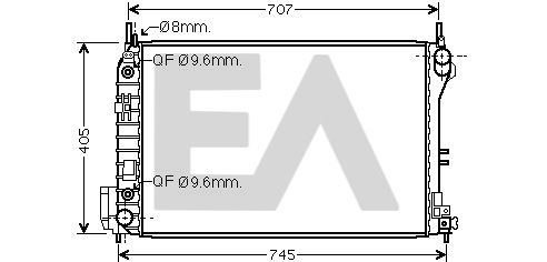 31R54197 EACLIMA Радиатор, охлаждение двигателя