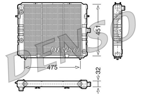 DRM20077 DENSO Радиатор, охлаждение двигателя