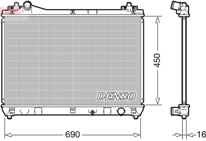 DRM47031 DENSO Радиатор, охлаждение двигателя