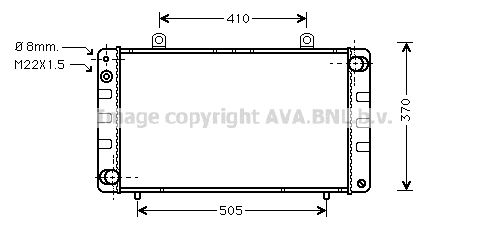 SB2003 AVA QUALITY COOLING Радиатор, охлаждение двигателя