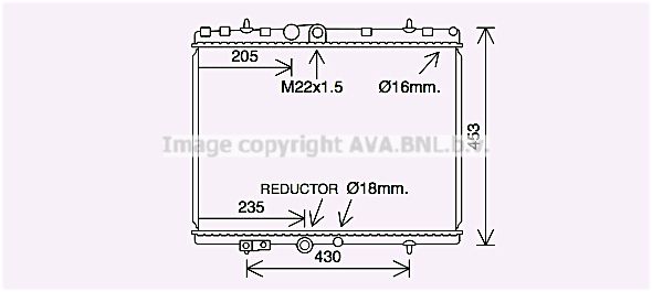 CN2312 AVA QUALITY COOLING Радиатор, охлаждение двигателя