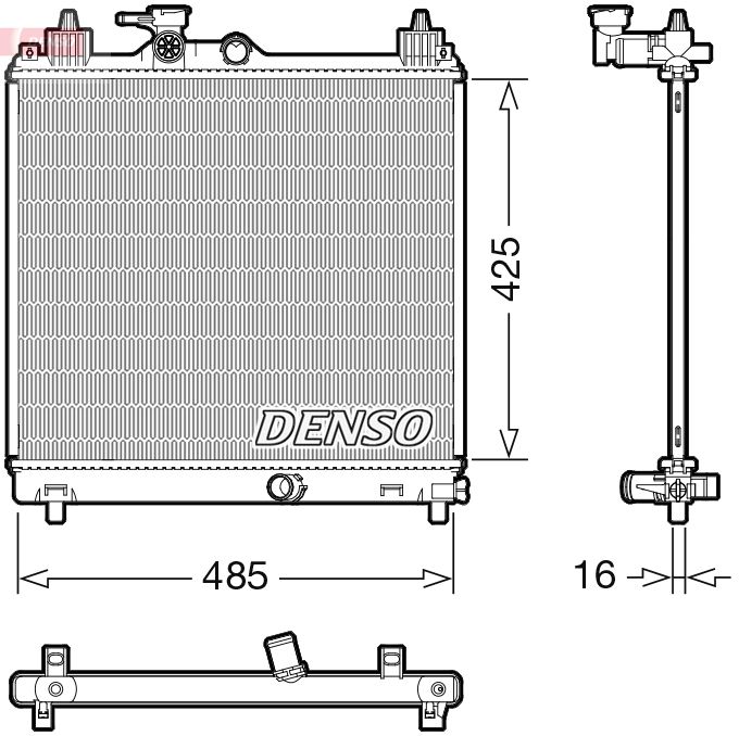 DRM47042 DENSO Радиатор, охлаждение двигателя