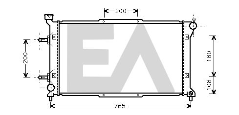 31R68018 EACLIMA Радиатор, охлаждение двигателя