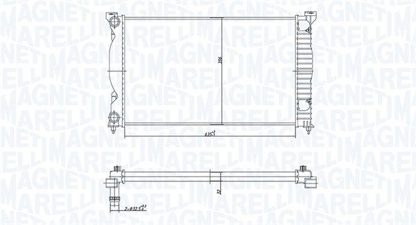 350213168200 MAGNETI MARELLI Радиатор, охлаждение двигателя