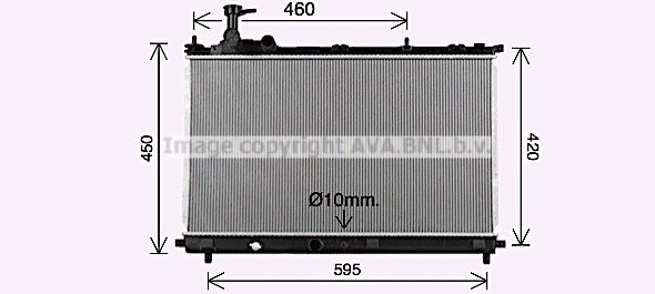 SZ2167 AVA QUALITY COOLING Радиатор, охлаждение двигателя