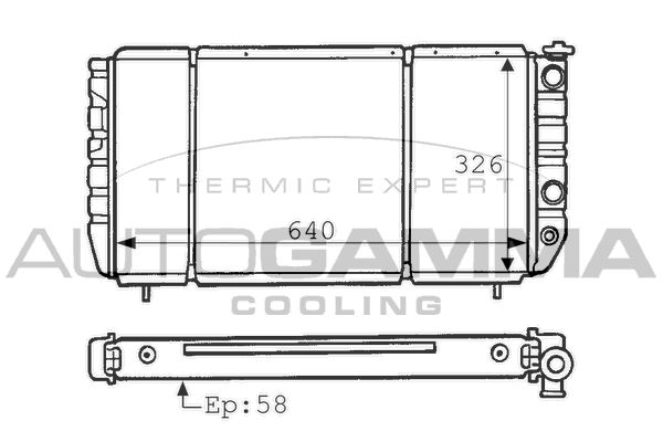 100846 AUTOGAMMA Радиатор, охлаждение двигателя