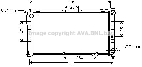 MZ2101 AVA QUALITY COOLING Радиатор, охлаждение двигателя