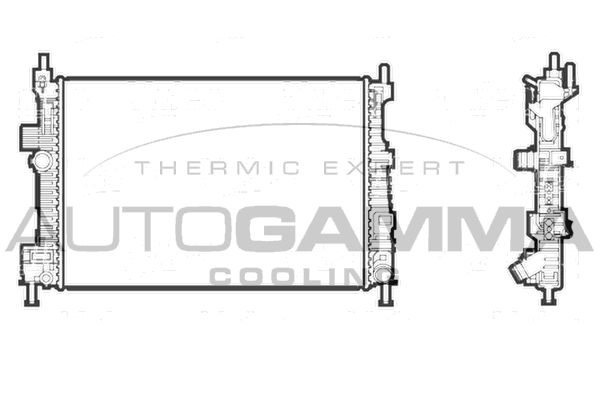 107214 AUTOGAMMA Радиатор, охлаждение двигателя