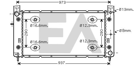 31R27001 EACLIMA Радиатор, охлаждение двигателя