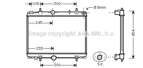 PEA2198 AVA QUALITY COOLING Радиатор, охлаждение двигателя