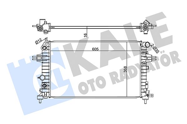 364200 KALE OTO RADYATÖR Радиатор, охлаждение двигателя