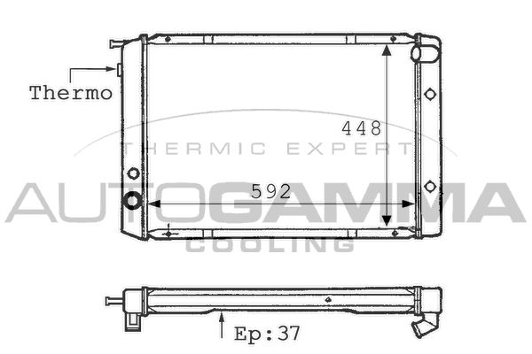 101097 AUTOGAMMA Радиатор, охлаждение двигателя