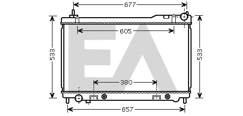 31R18188 EACLIMA Радиатор, охлаждение двигателя