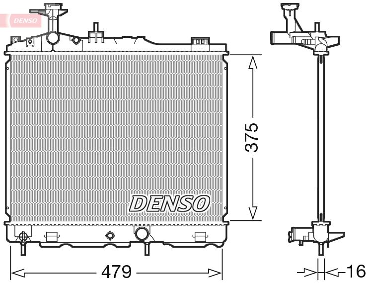 DRM45039 DENSO Радиатор, охлаждение двигателя