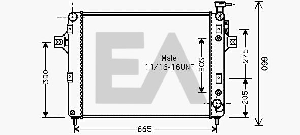 31R33007 EACLIMA Радиатор, охлаждение двигателя