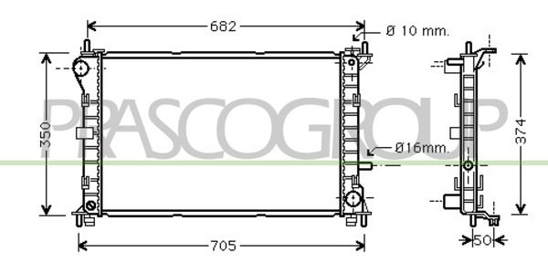 FD420R004 PRASCO Радиатор, охлаждение двигателя