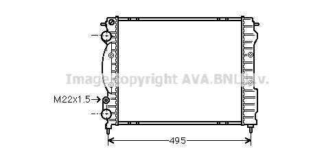 RTA2129 AVA QUALITY COOLING Радиатор, охлаждение двигателя