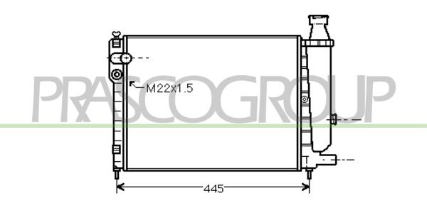 CI021R009 PRASCO Радиатор, охлаждение двигателя