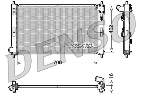 DRM45023 DENSO Радиатор, охлаждение двигателя