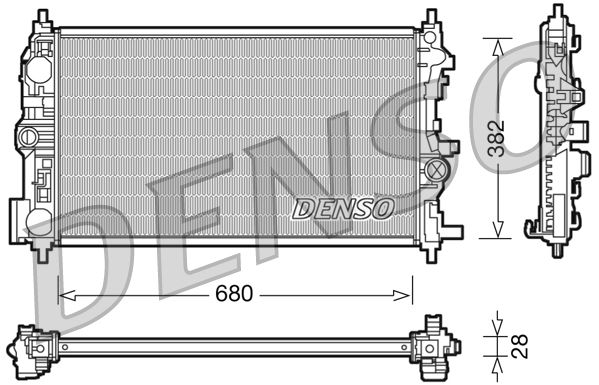 DRM20078 DENSO Радиатор, охлаждение двигателя