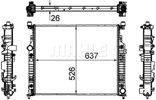 CR1706000P MAHLE Радиатор, охлаждение двигателя