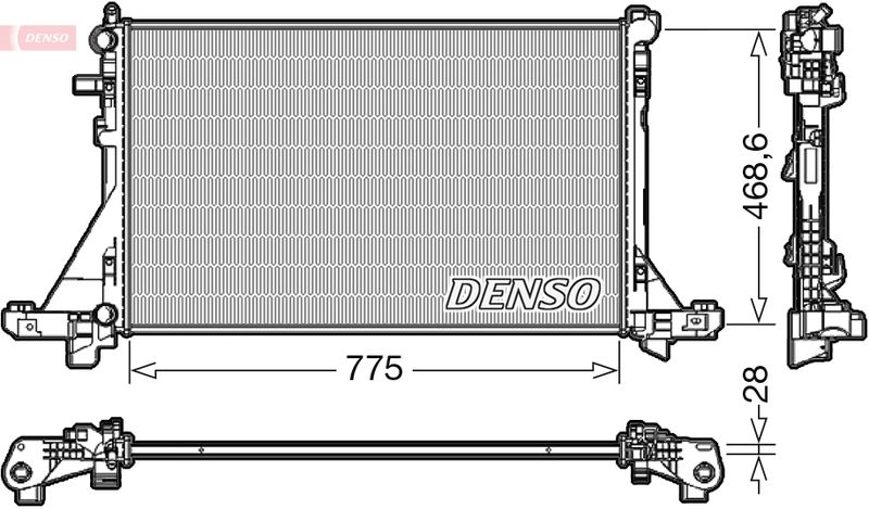 DRM23112 DENSO Радиатор, охлаждение двигателя