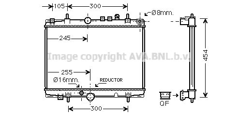 PE2235 AVA QUALITY COOLING Радиатор, охлаждение двигателя