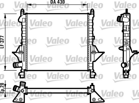 731552 VALEO Радиатор, охлаждение двигателя