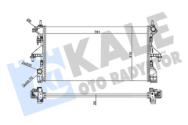 356960 KALE OTO RADYATÖR Радиатор, охлаждение двигателя