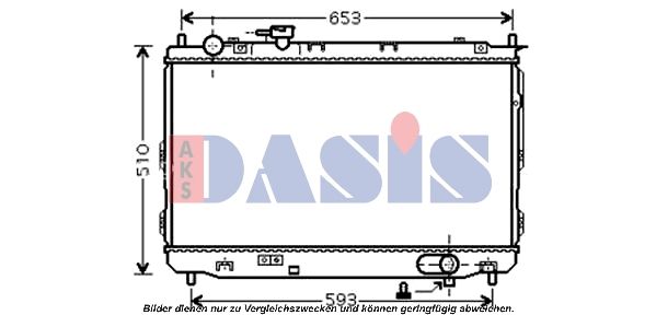 510082N AKS DASIS Радиатор, охлаждение двигателя