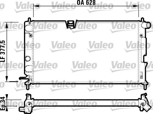 732350 VALEO Радиатор, охлаждение двигателя