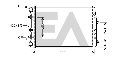 31R61011 EACLIMA Радиатор, охлаждение двигателя